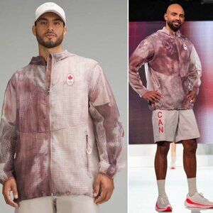 LULULEMON X TEAM CANADA Men's Translucent Hooded Jacket Size Large